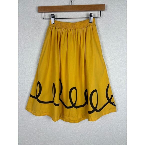 Little Man Happy Other - Little Man Happy Girls Skirt Yellow With Black Swirl Pattern 7/8,‎ 7/9 European